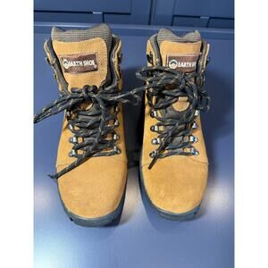 Earth Shoe Kristen Waterproof Suede Hiking Boots Brown Womens 8.5 Comfort